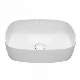 Раковина накладна Roca Inspira Soft 500x370 прямокутна білий з декоративною кришкою
