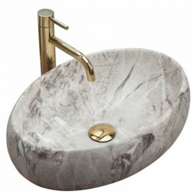 Раковина накладна Rea Linda серый (REA-U1020)