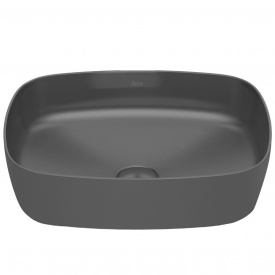 Раковина накладна Roca Inspira Soft 500x370 прямокутна чорний з декоративною кришкою