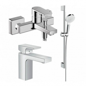 Набір змішувачів для ванни Hansgrohe Vernis Shape 100 3 в 1 хром (71561111)