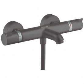 Змішувач для ванни з термостатом Hansgrohe Ecostat Comfort Brushed Black Chrome (13114340)