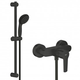 Змішувач для душу Grohe QuickFix Start з душовим гарнітуром, чорний матовий (UA30330801)