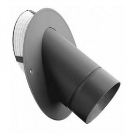Переход для керамического дымохода 45° Darco Ø 130/200 черная сталь 2 мм