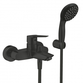 Змішувач для ванни Grohe QuickFix Start з душовим набором, чорний матовий (UA30330701)