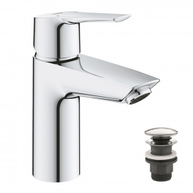 Змішувач для раковини Grohe QuickFix Start S-Size з донним клапаном, хром (23550002)