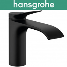 Смеситель Hansgrohe (art 75022670) для раковины без слива Vivenis, чёрный мат