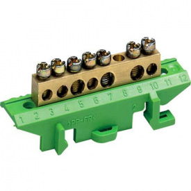 Защитная клемма с держателем Hager KM07E 3x16+4x10мм²