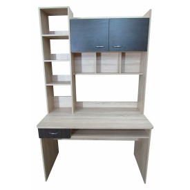 Стіл письмовий Яша з надставкою з 1 ящиком (ширина 1200) МАКСІ МЕБЛІ Дуб сонома/Венге магія (5102155)