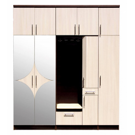 Передпокій Дарина (дах 32 мм) (плюс) МАКСІ МЕБЛІ Венге магія/Дуб молочний (5102780)