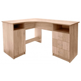 Стіл комп'ютерний кутовий Володимир NEW (плюс) МАКСІ МЕБЛІ Венге магія/Дуб молочний (11782)