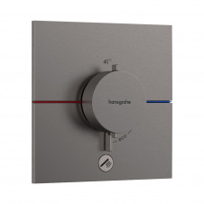 Фото - Термостат прихованого монтажу Hansgrohe ShowerSelect Comfort E HighFlow 1 функція, матовий чорний хром (15575340) Термостат прихованого монтажу Hansgrohe ShowerSelect Comfort E HighFlow 1 функція, матовий чорний хром (15575340)