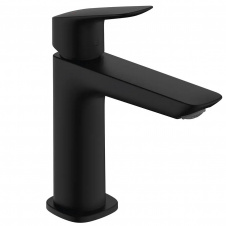Змішувач для раковини Hansgrohe Logis із зливним набором чорний матовий