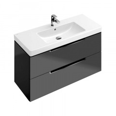 Тумба підвісна Villeroy&Boch Subway 2.0, 987x520x449 мм, сiрий глянець (A69710FP) Ромни