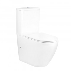 Унітаз-компакт Qtap Robin Ultra Quiet безобідковий, з сидінням Soft-close, білий (QT13222128AUQ1W) Чернівці