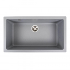Гранітна мийка для кухні Platinum 7945 Paruana, матова, сірий металік Цумань