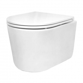 Унітаз підвісний безобідковий Devit Style з кришкою soft close (320150)