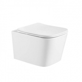 Унітаз підвісний Qtap Crow безобідковий з сідінням Soft-close (QT05335171W)