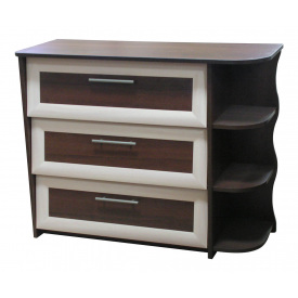 Тумба для взуття Гамбургер із регалом МДФ накладки профіль МАКСІ МЕБЛІ Венге магія (5102795)