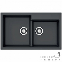 Гранитная кухонная мойка Fabiano Navio 86x55x20 Grey Metallic серый металлик Чернівці
