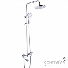 Душевая стойка с смесителем для ванны Qtap Jay QTJAY111CRM45543 хром Суми