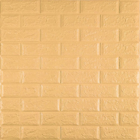 3D панель самоклеюча цегла Жовто-пісочна цегла 700x770x5мм (009-5) Sticker Wall SW-00000028