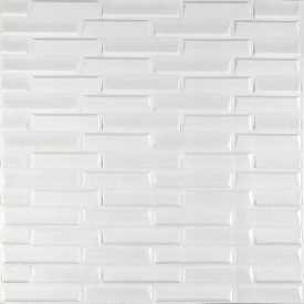 3D панель самоклеюча кладка біла 770х700х5 мм (031) Sticker Wall SW-00000167