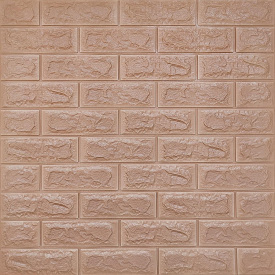Самоклеющаяся стеновая панель Sticker Wall 3D 700х770х7мм кирпич кофе с молоком (D) SW-00001800
