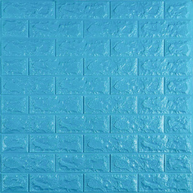 3D панель самоклеюча цегла Блакитна 700x770x7мм (005-7) Sticker Wall SW-00000658