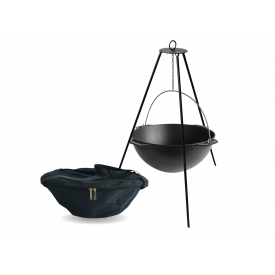 Казан чугунный азиатский 10 л с треногой и чехлом