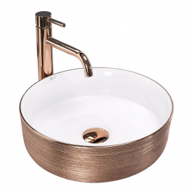 Умивальник Rea Sami 36x36, рожеве золото (REA-U3303)