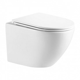 Унітаз підвісний Omnires Ottawa 49x37, безобідковий, білий глянцевий (OTTAWAMWBP)