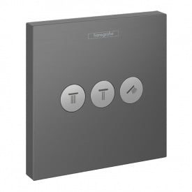 Перемикач потоків для душу Hansgrohe ShowerSelect 3 клавіші, матовий чорний хром (15764340)