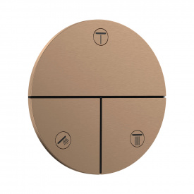 Перемикач потоків для душу Hansgrohe ShowerSelect Comfort S 3 функції, матова бронза (15558140)