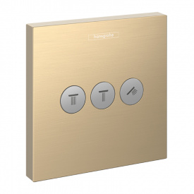 Перемикач потоків для душу Hansgrohe ShowerSelect 3 клавіші, матова бронза (15764140)