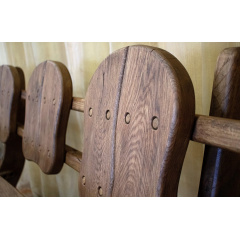 Мебель из массива термодерева 1750х1100, комплект Thermo-treated Oak Furniture. Стол и 4 лавки из термодуба Київ