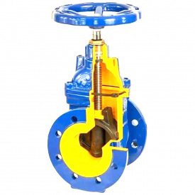 Засувка з обгумованим клином Zetkama 111 DN065 PN16