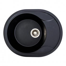 Мийка кухонна Platinum 5847 ONYX граніт, чорний