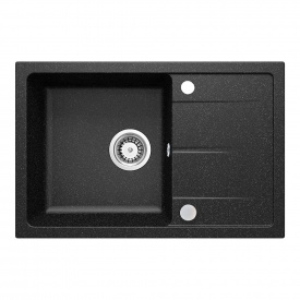 Мийка кухонна Deante Leda, граніт, з крилом, накладна, графіт (ZRD_2113)