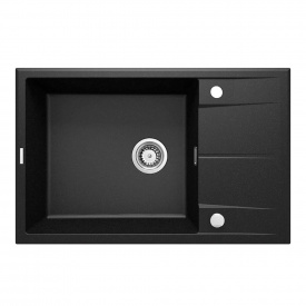 Мийка кухонна Deante Eridan, граніт, з крилом, накладна, графіт металік (ZQE_G11B)