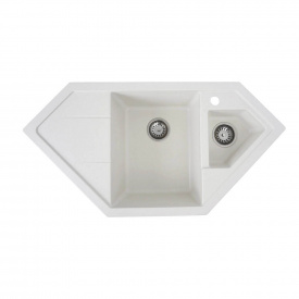 Гранітна мийка для кухні Platinum 9950 Pandora, матова, біла