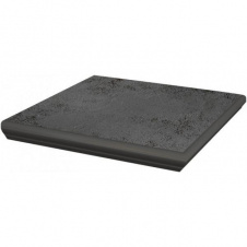 Ступенька клинкерная с капиносом угловая PARADYZ SEMIR GRAFIT 33x33 см