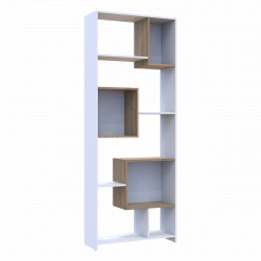 Етажерка Doros B1S Білий/Дуб евок 81х30х210 см (41516039) Токмак