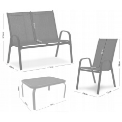 Комплект садових меблів Garden Line SOFA Black Киев