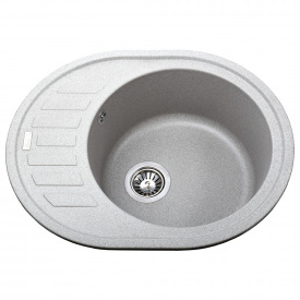 Гранітна мийка Globus Lux ARNO 620x500-А0005, сiрий камінь