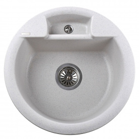 Гранітна мийка Globus Lux GURON 480 мм, перлина