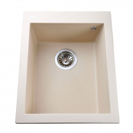 Гранітна мийка Globus Lux LAMA 410х500, слонова кiстка