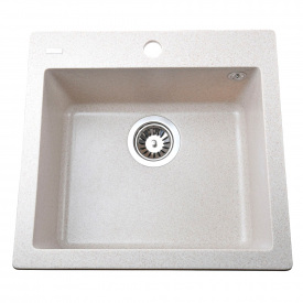 Гранітна мийка Globus Lux AOSTA 490x455-А0004, пісочний
