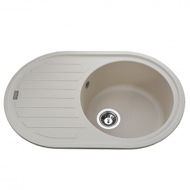 Гранітна мийка Globus Lux OHARA 770х500-А0005, слонова кiстка