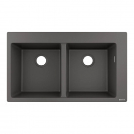 Мийка кухонна Hansgrohe S510-F770 770х510 на 2 чаші 370/370, сірий камінь (43316290)