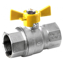 Кран газовий кульовий Bonomi MISSUORI GAS ВВ 3/4 "метелик" (79520006)